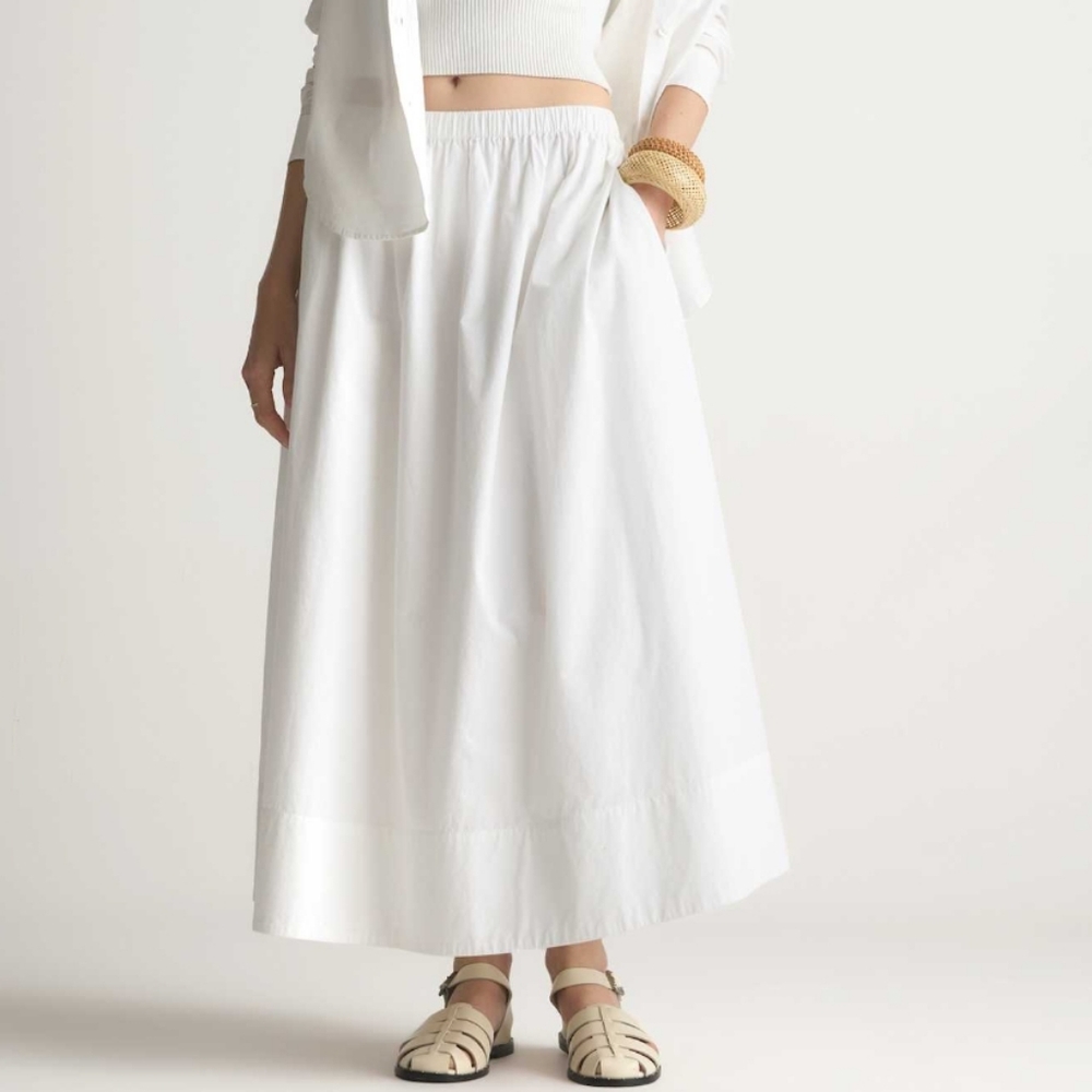 Elegant White Maxi Skirt by Quince